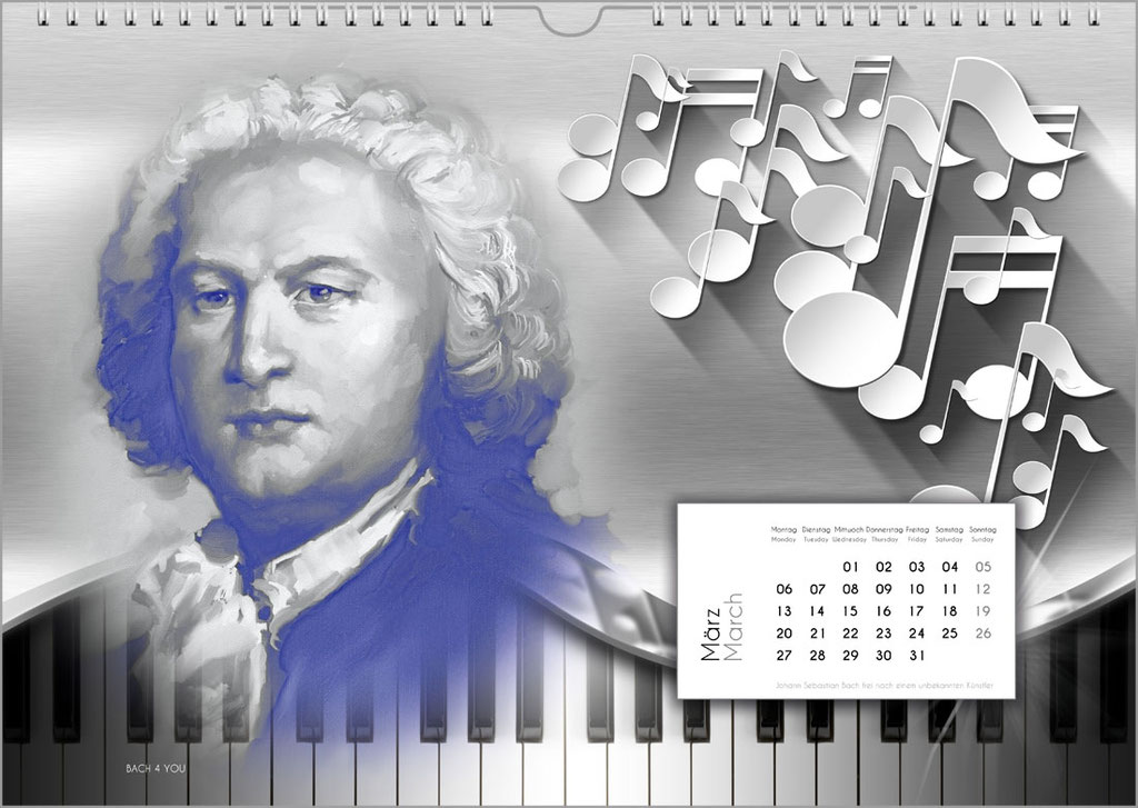 Bach-Kalender sind Musikkalender und Musik-Geschenke.