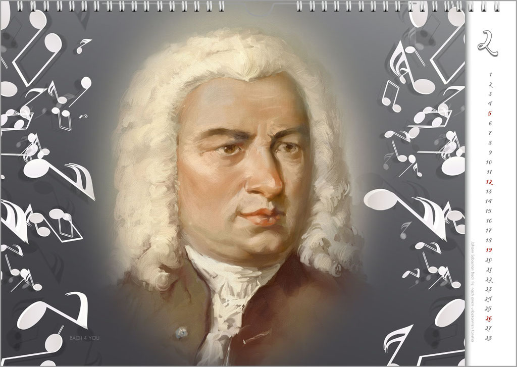 Bach-Kalender sind Musikkalender und Musik-Geschenke.