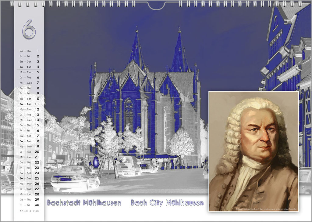 Der Bachstädte + Bachorte Kalender ... Bach-Kalender sind Musikkalender und Musik-Geschenke.