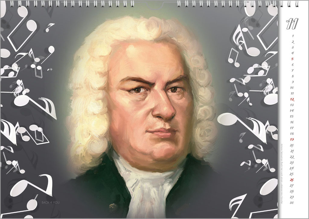 Bach-Kalender sind Musikkalender und Musik-Geschenke.