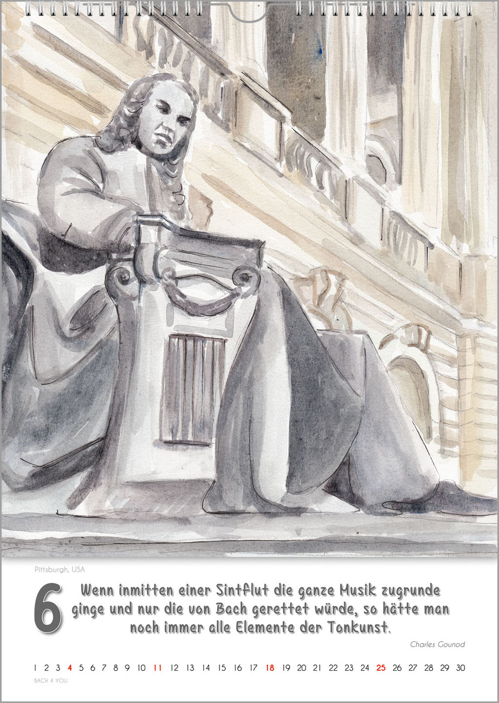 Der Bach-Denkmale-Kalender ... Bach-Kalender sind Musikkalender und Musik-Geschenke.