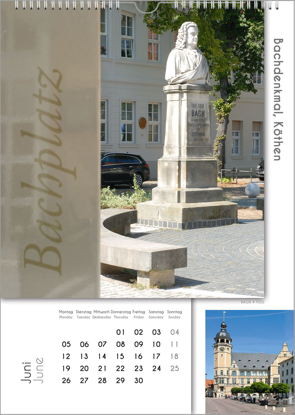 Der Bachstädte und Bachorte Kalender ... Bach-Kalender sind Musikkalender und Musik-Geschenke.