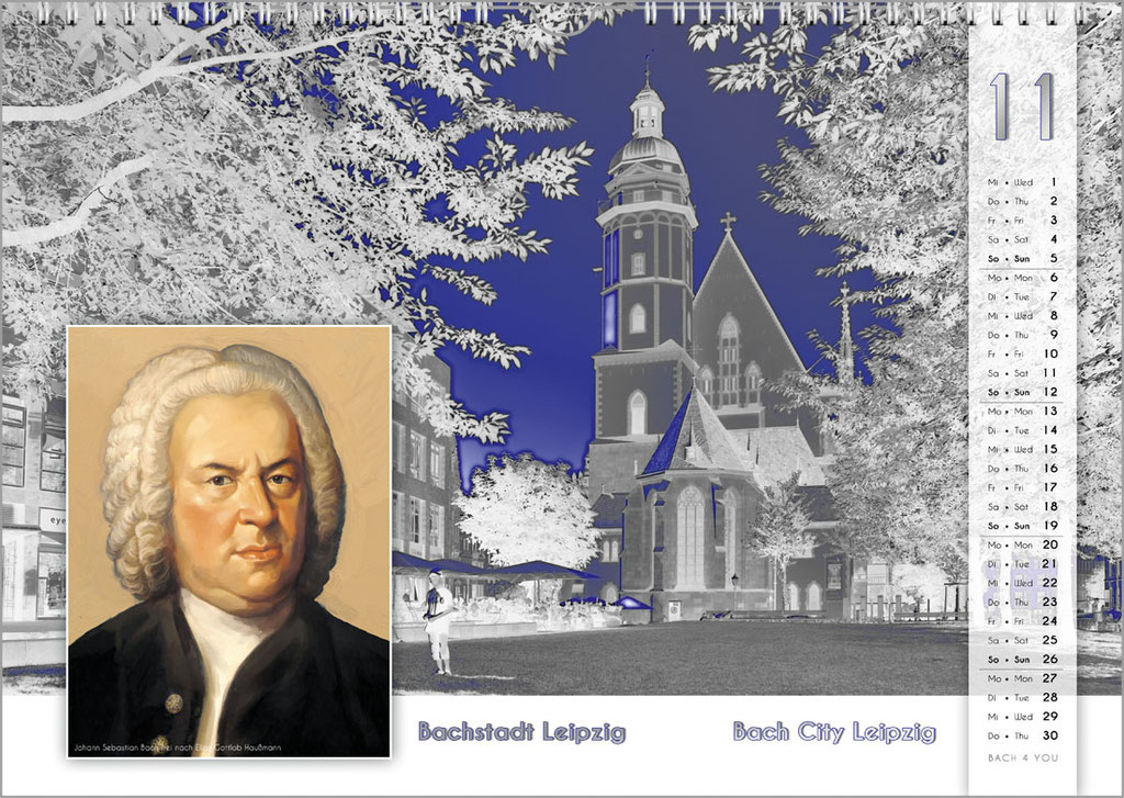 Der Bachstädte + Bachorte Kalender ... Bach-Kalender sind Musikkalender und Musik-Geschenke.