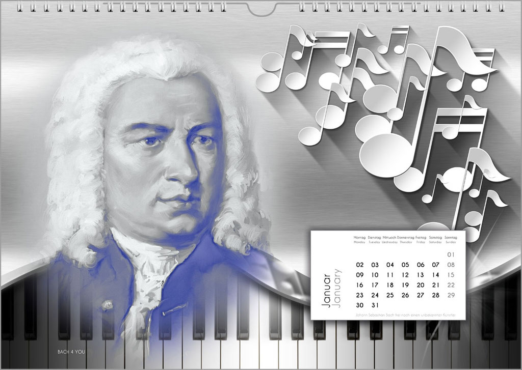 Bach-Kalender sind Musikkalender und Musik-Geschenke.