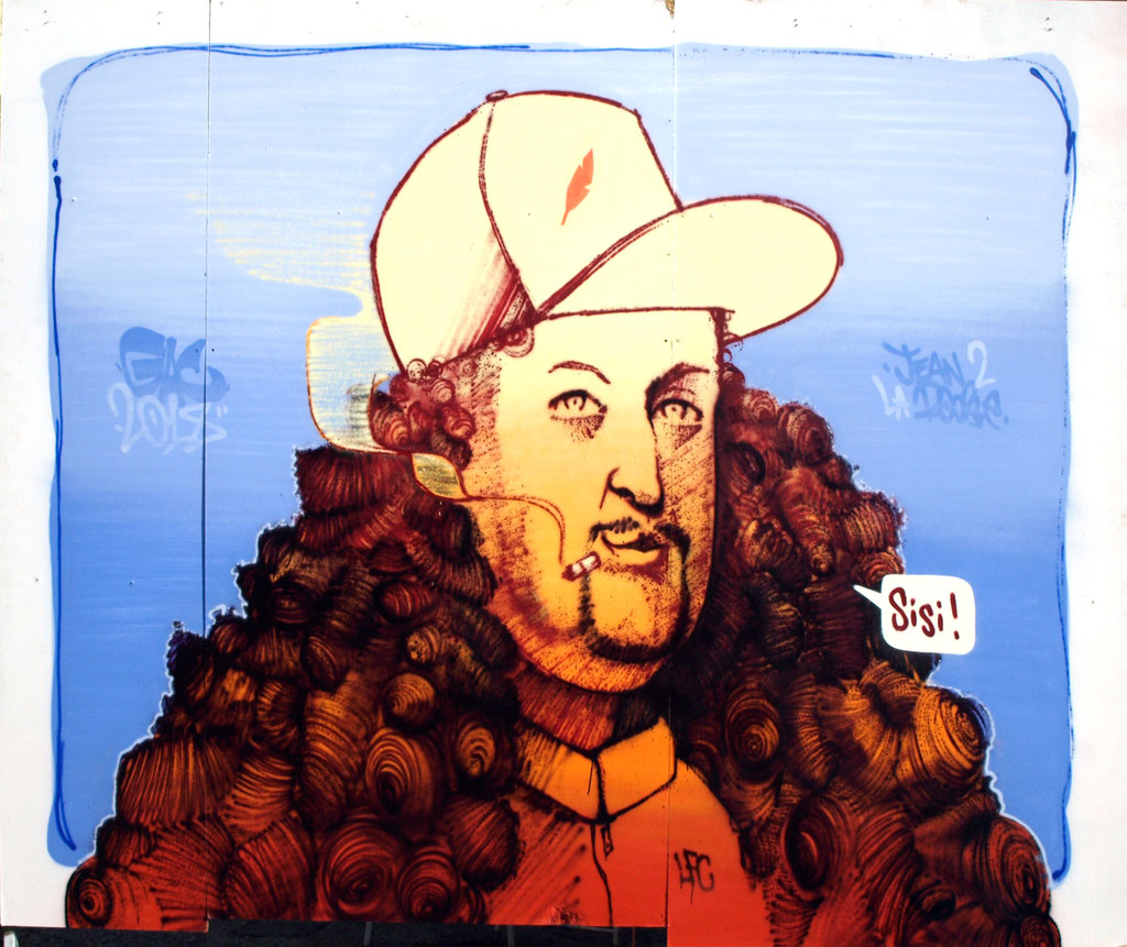 Sisi - JEAN DE LA ROOBLE - Spraypaint on wood (2,50 x 3 m) - Festival Graffeurs Au Château - Crissai-Sur-Manse, 2018