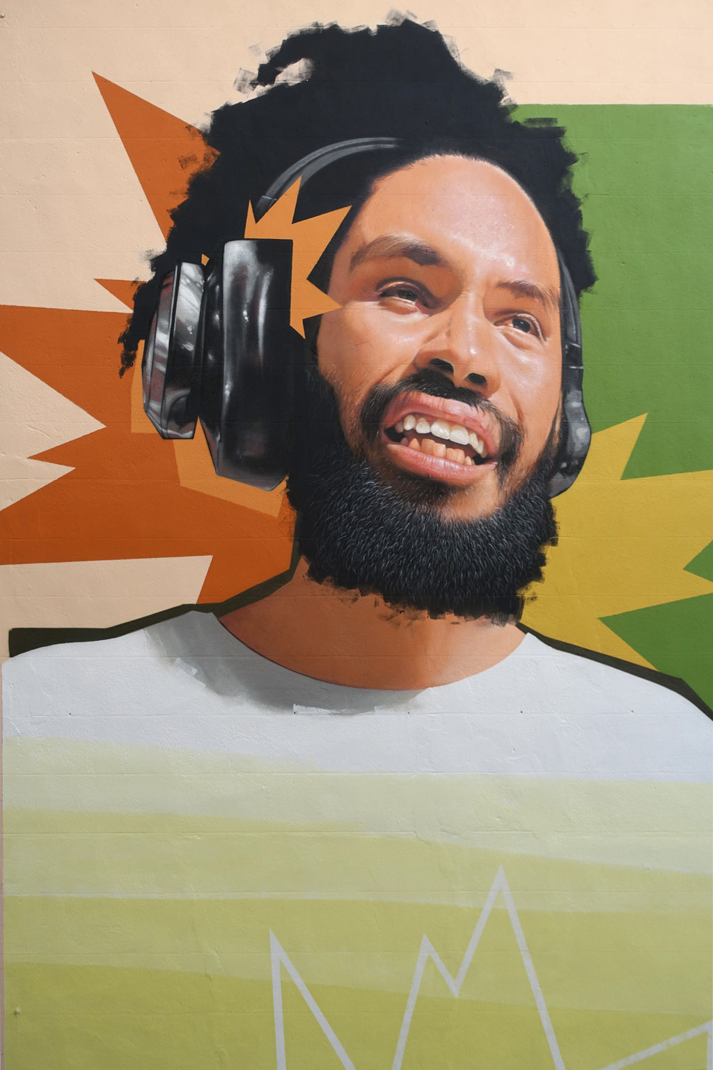WAYRON (detail) - Spraypaint and acrylic on wall - 12 x 6 m - for Minifest #5 - La Seyne-sur-Mer (2025)