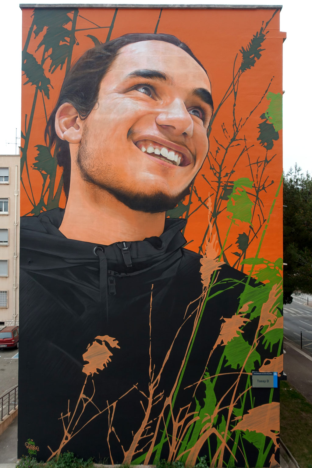 LES ROSEAUX - Spraypaint on wall - 15 x 6 m - Port de Bouc (2022)