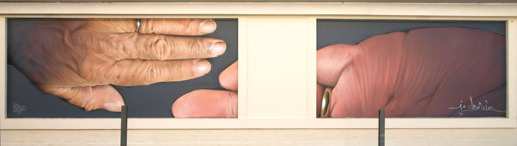JE DEMAIN - Jean Rooble - Spraypaint on wall - 1,80 x 8 m - Le MUR de Biarritz (2019)