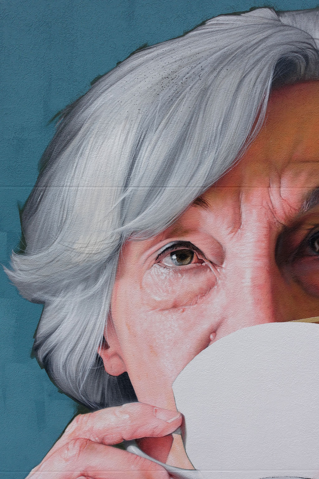 J'AI VU POUSSER LES ARBRES (detail) - Spraypaint and acrylic on wall - 12 x 11 m - Auray (2022)