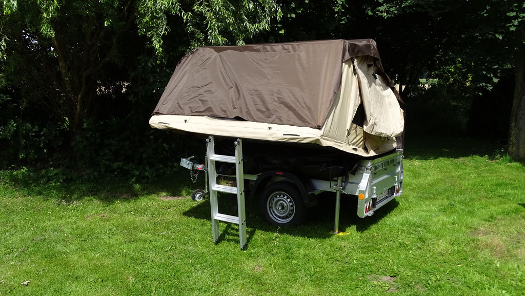 Faltcaravan, Campinganhänger, Zeltanhänger, Autodachzelt, Dachzelt, Campingtrailer, FreeBird-Trailer, MGO, Montegrosso Outdoor