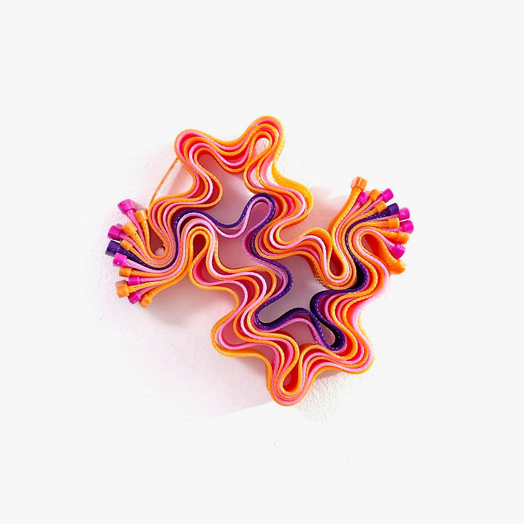 BEACH WAVES ORANGE 2, 2024, 19 x 21 x 4 cm