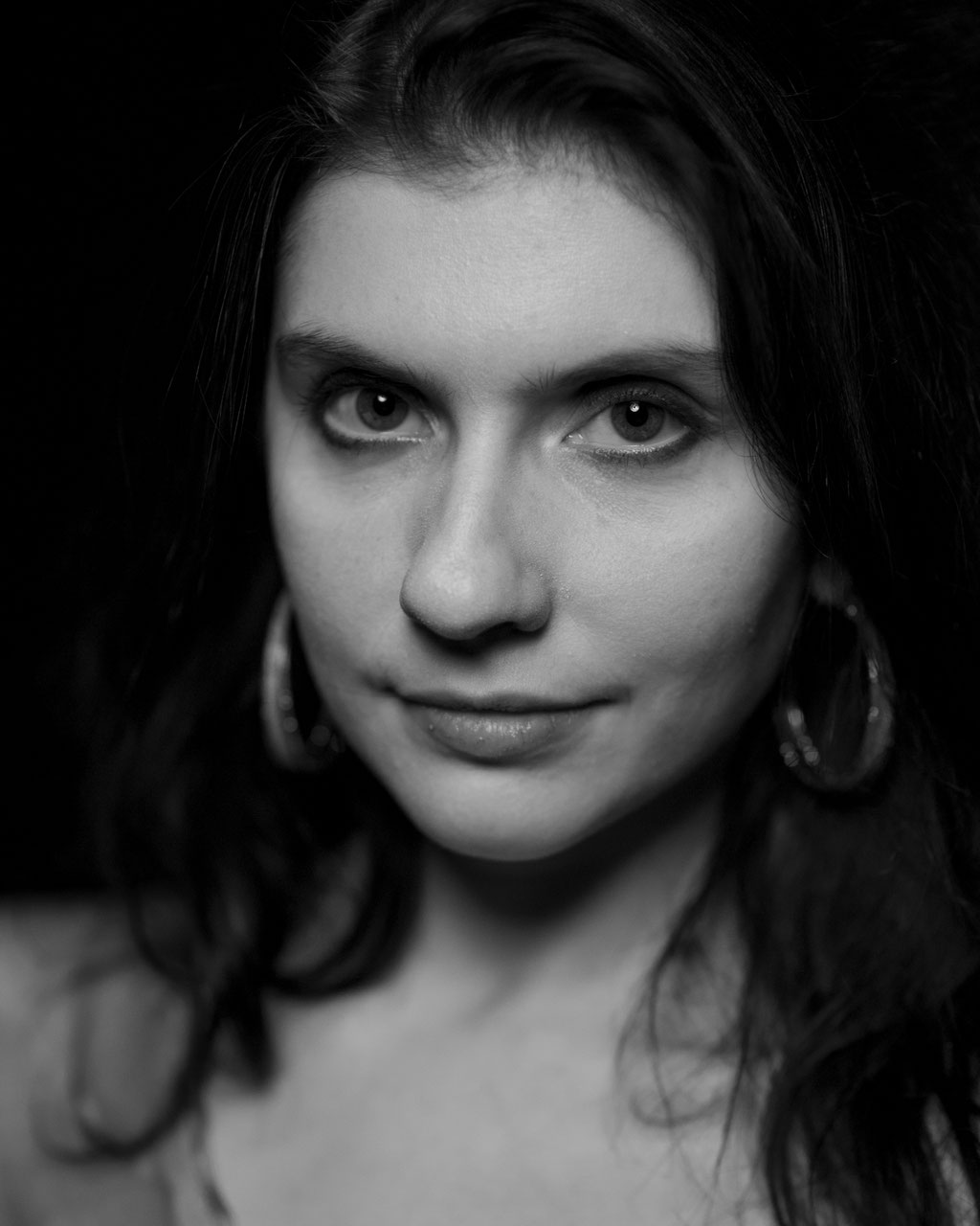 Porträt, Schwer weiß, Analog junge Frau, porträtfoto