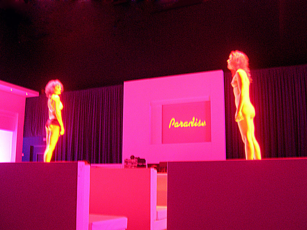 Photo de la scénographie de: Paradise. Théâtre de la ville de Paris. Mise en scène Laurent Laffargue.