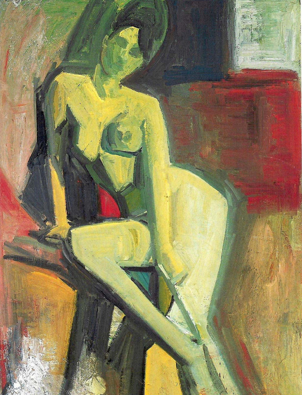 Gladys géometrique, 130x97, huile sur toile, 1981