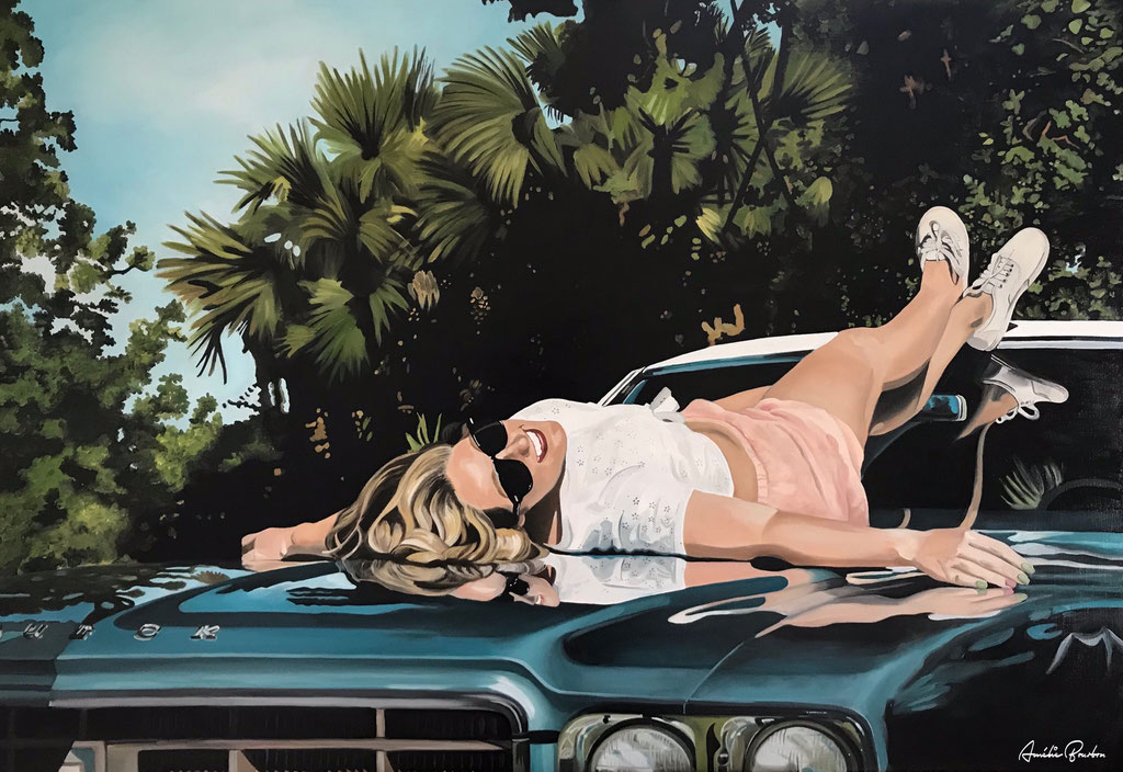 California girl - Huile sur toile (80,5x116cm)