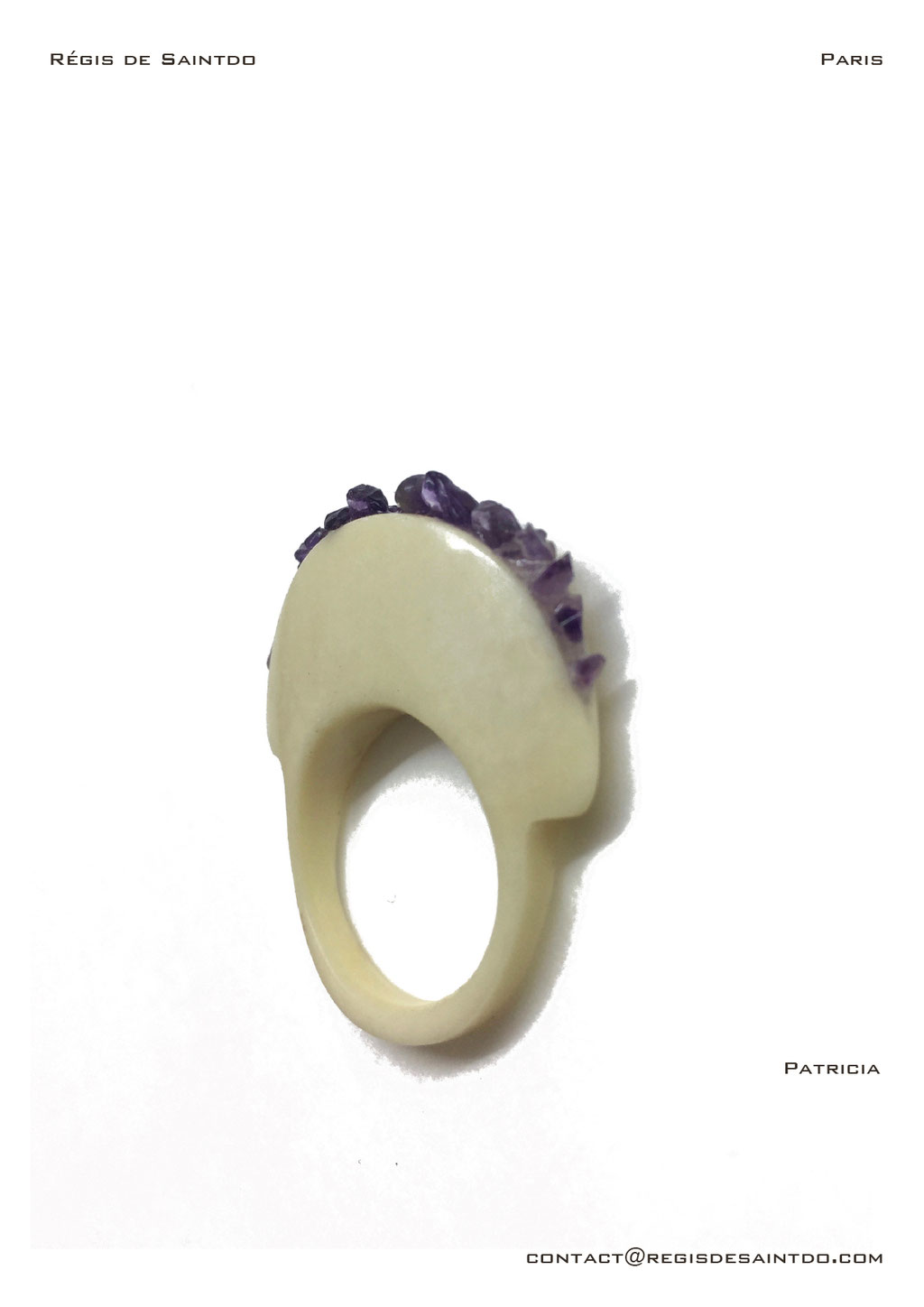 ©Régis de Saintdo-ring-bone-amethyst-hand made