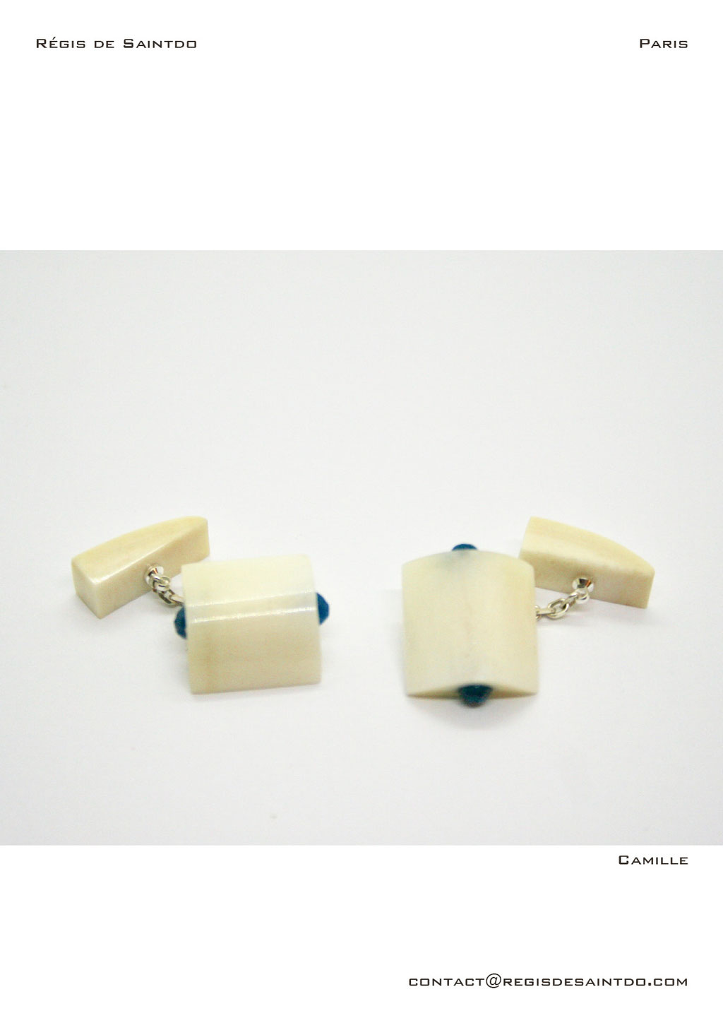 ©Régis de Saintdo-cufflinks-bone-agathe-hand made