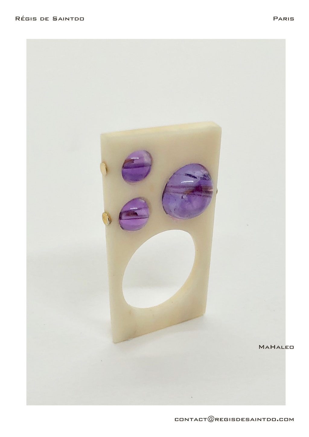 ©Régis de Saintdo-ring-bone-amethysts-hand made