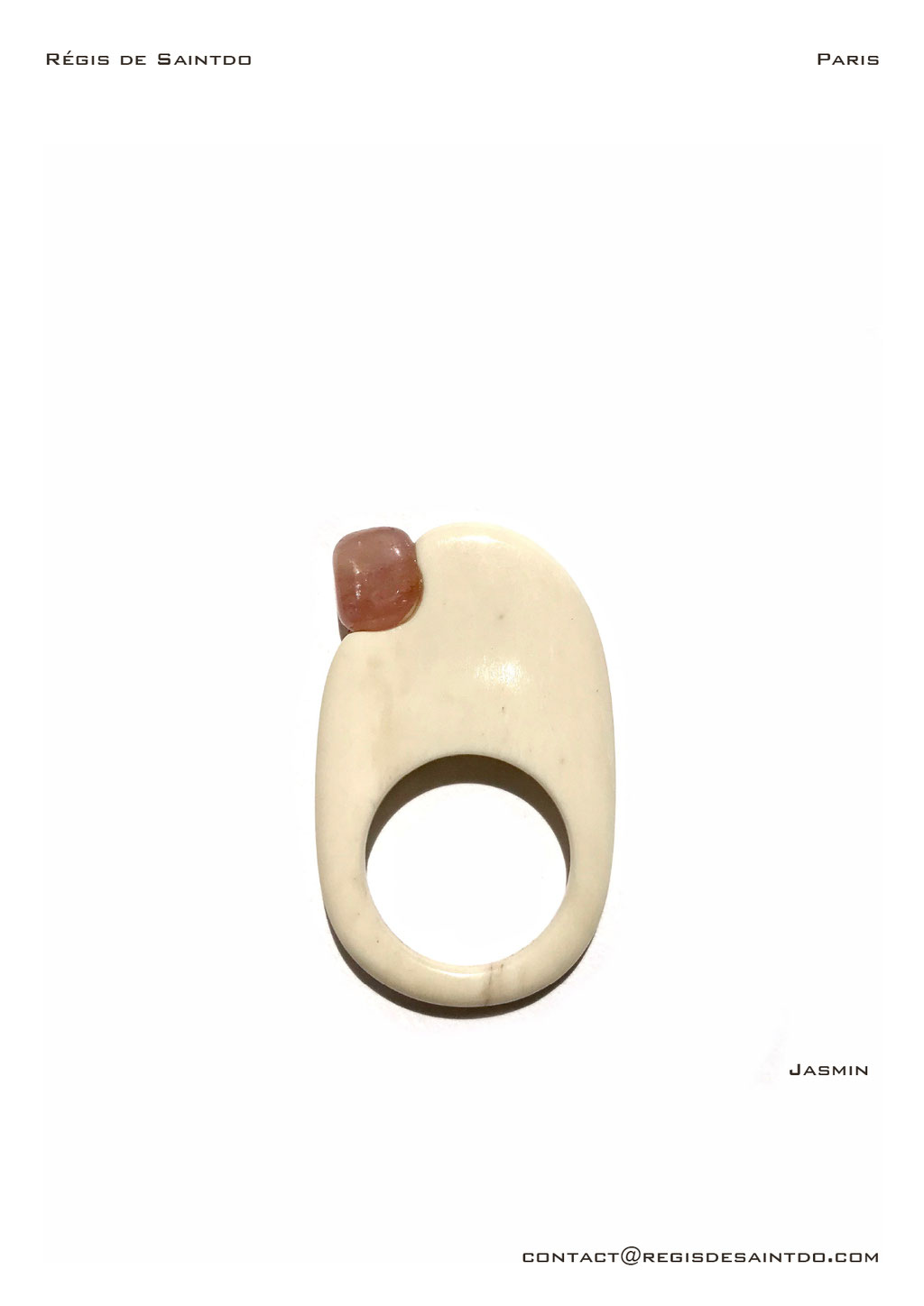 ©Régis de Saintdo-ring-bone-arose quartz-hand made