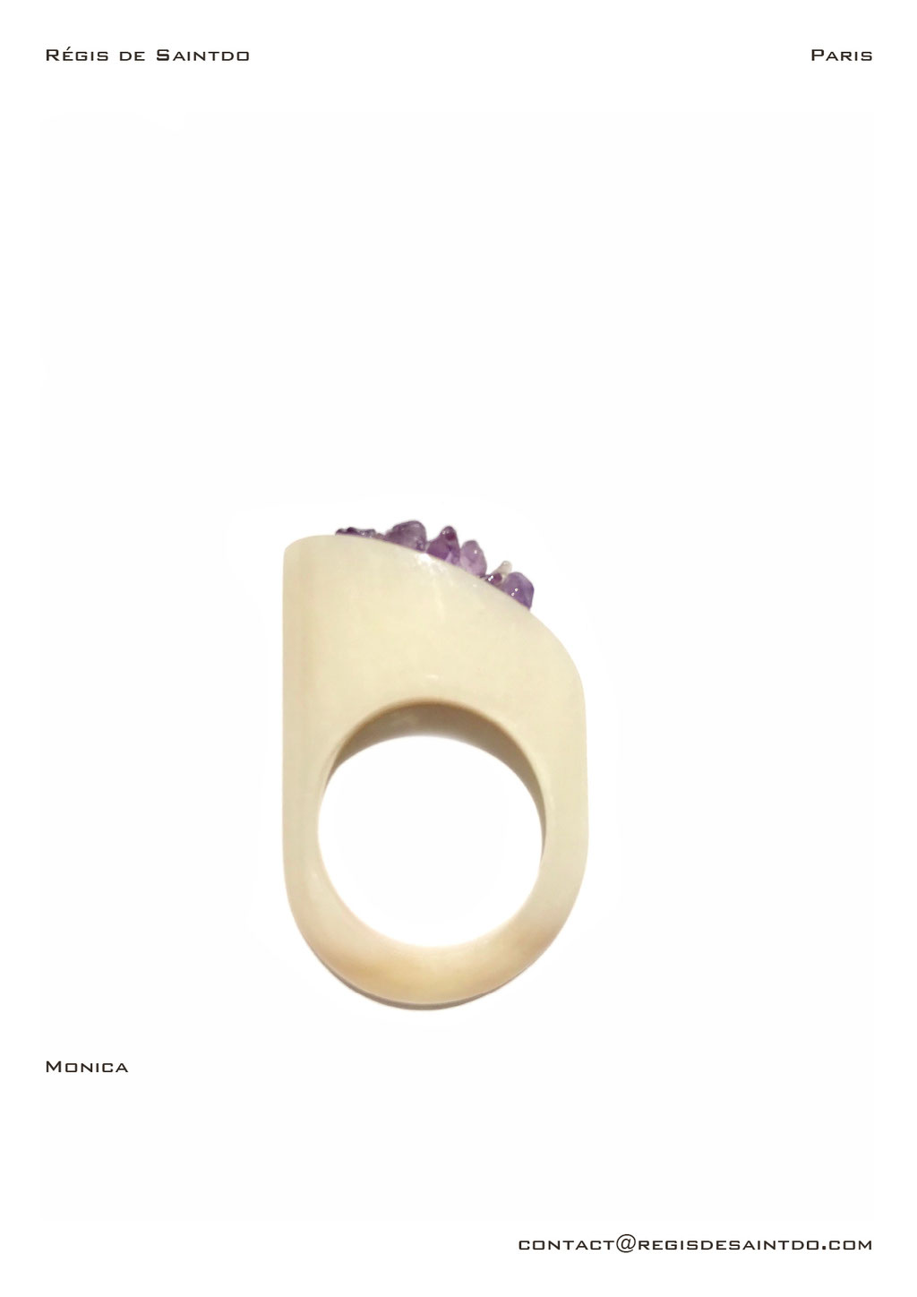 ©Régis de Saintdo-ring-bone-amethyst-hand made