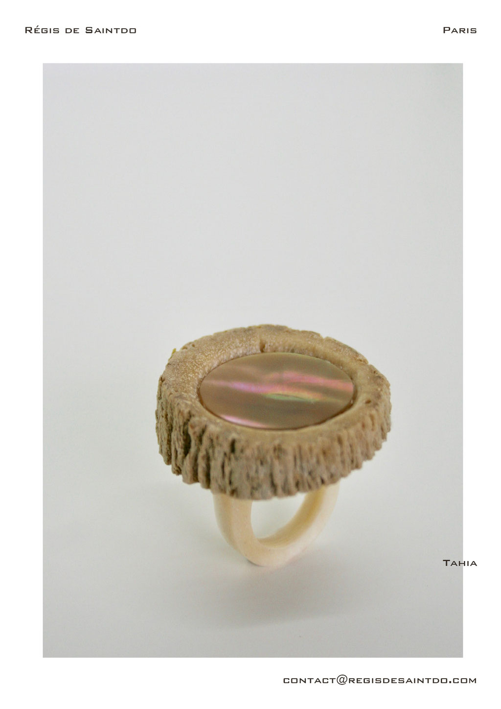 ©Régis de Saintdo-ring-bone-horn bone-mother of pearl-hand made