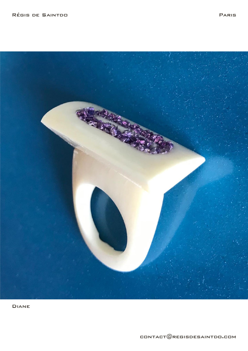 ©Régis de Saintdo-ring-bone-tinted glass-hand made