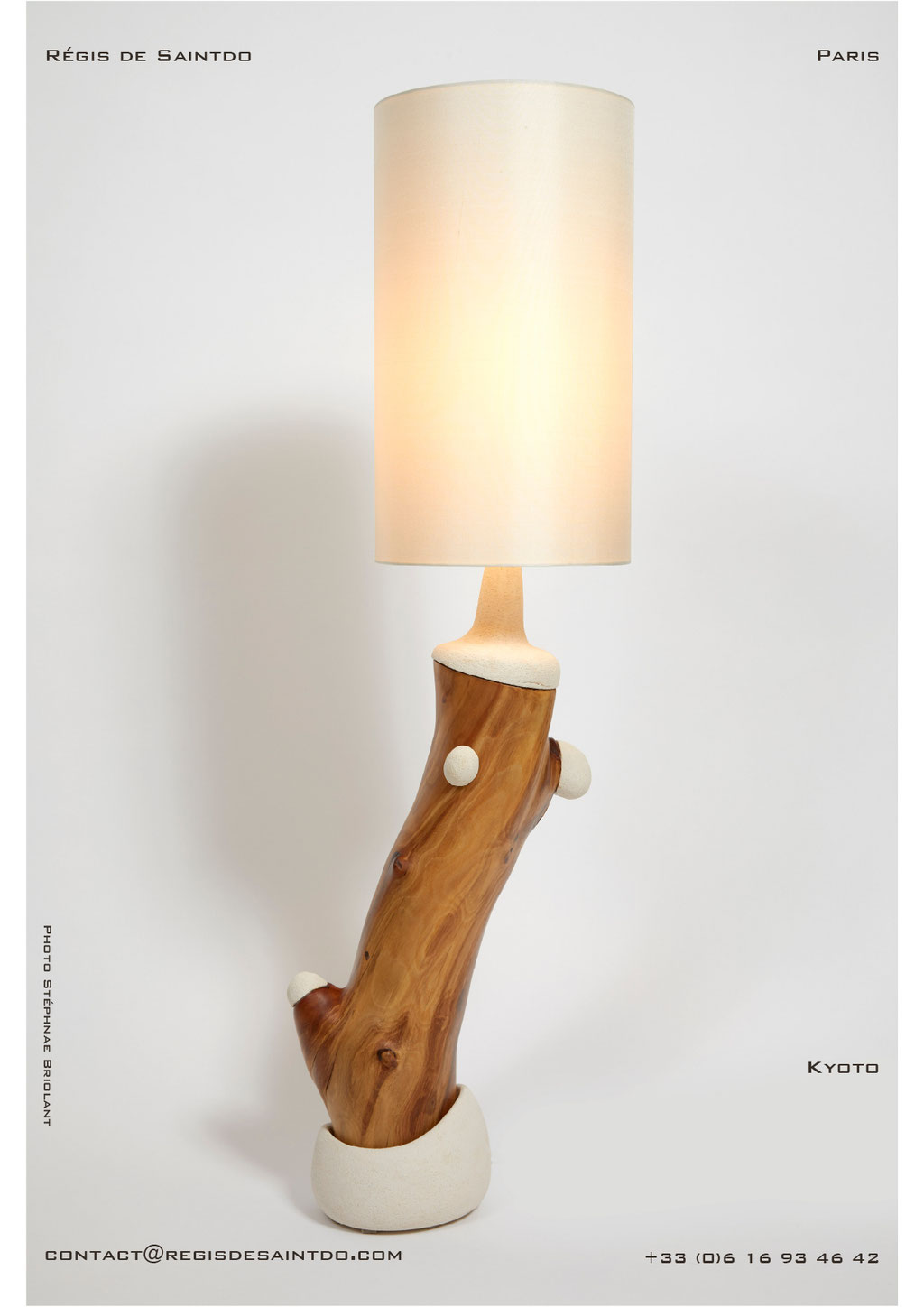 Lamp Kyoto cherish tree & ceramic, hand made-one off @Régis de Saintdo