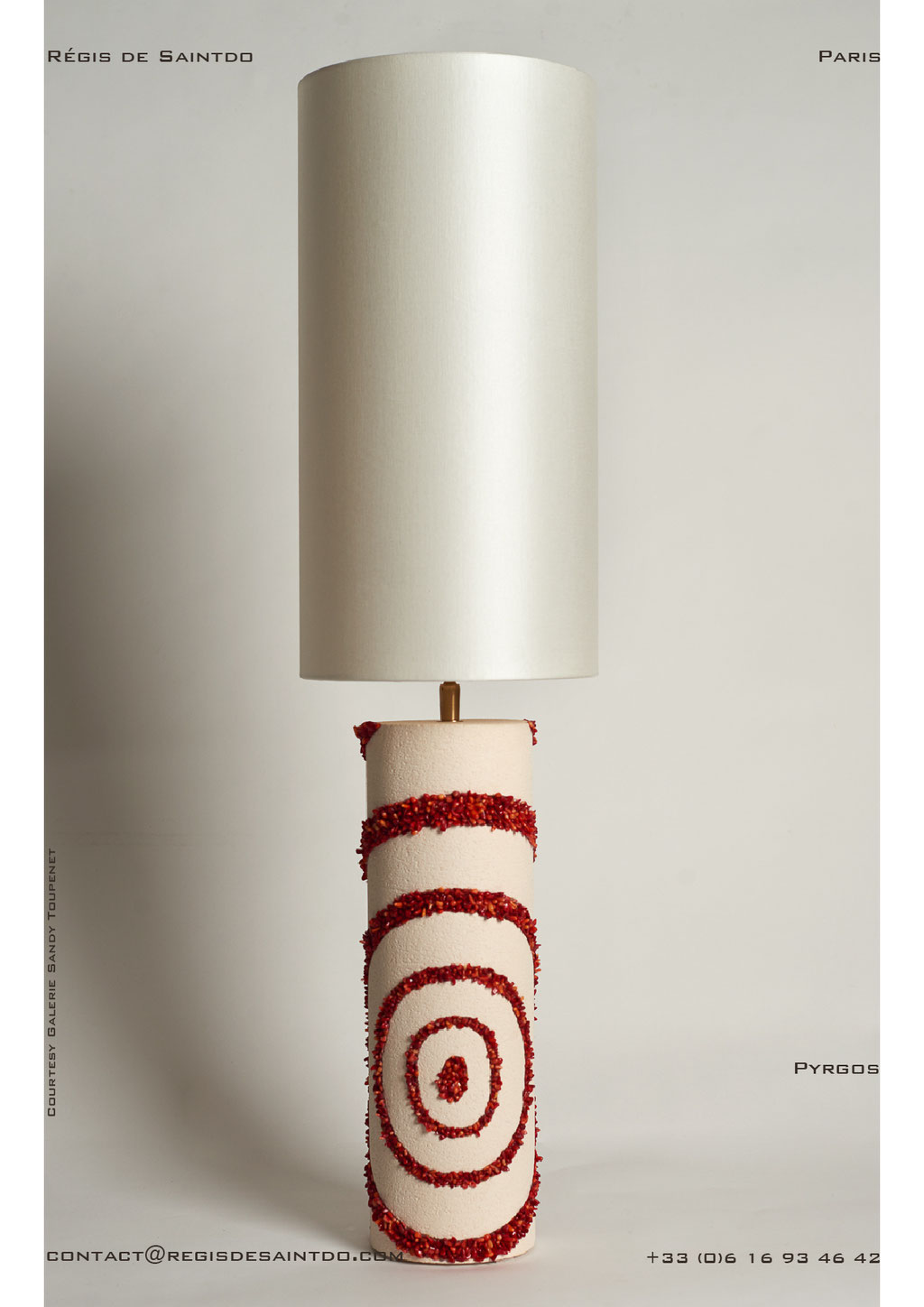 Lamps Pyrgos ceramic, coral- hand made @Régis de Saintdo