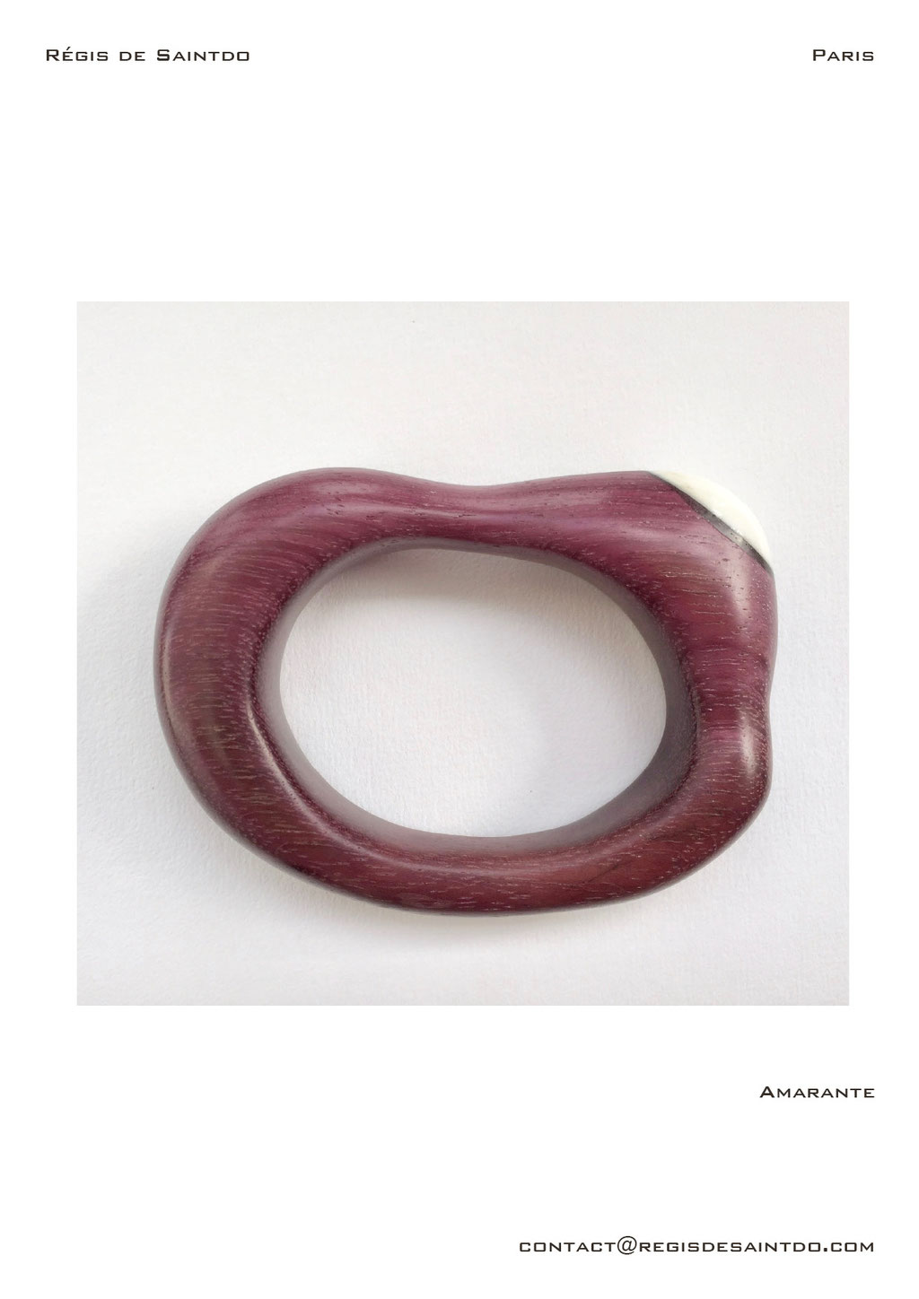 ©Régis de Saintdo-bracelet-bone-amaranth wood-hand made