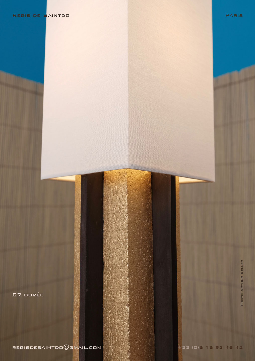 Lamp-C7-gilded-rough-brown-polished-handmade-unique