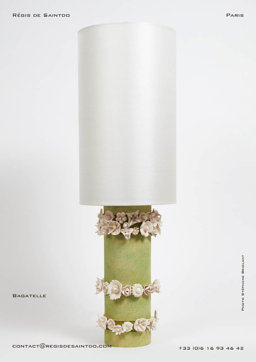 Lamp Bagatelle-Tinted ceramic & natural-handmade @Régis de Saintdo