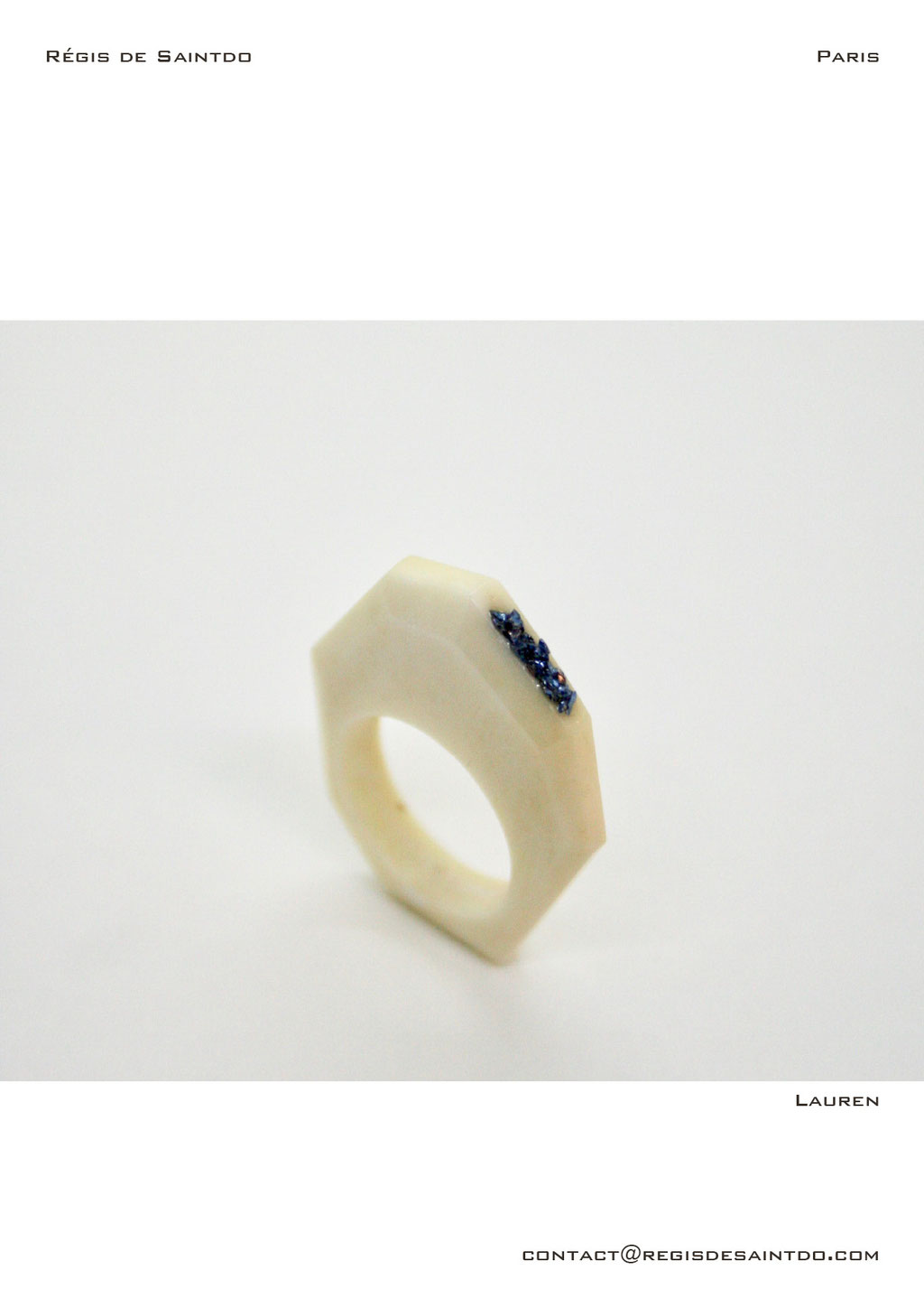 ©Régis de Saintdo-ring-bone-tinted glass-hand made