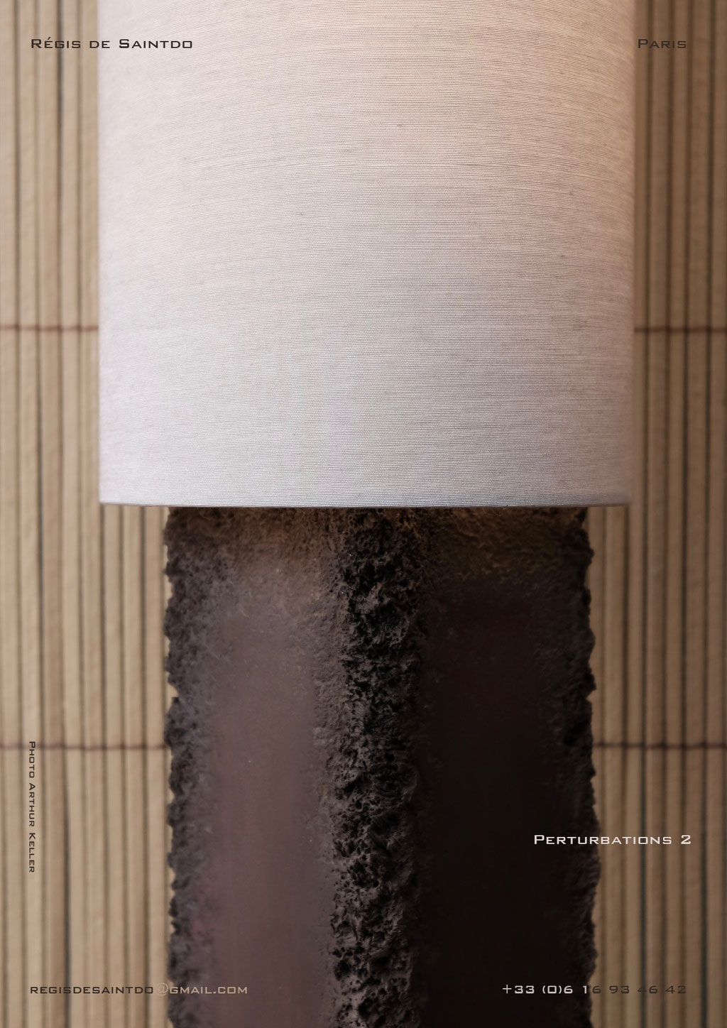 Lamp-Perturbations-1-brown-rough-polished-handmade-unique @Régis de Saintdo