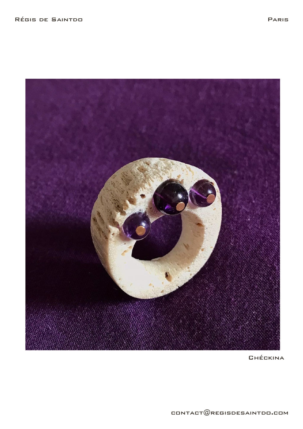 ©Régis de Saintdo-ring-bone-amethyst-hand made