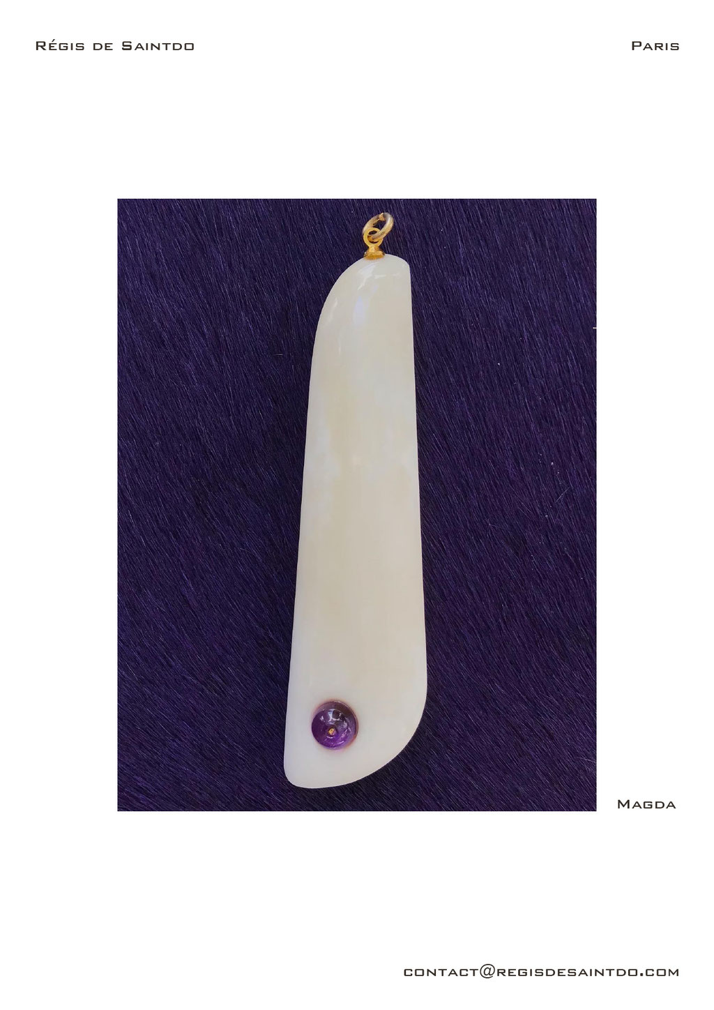 ©Régis de Saintdo-pendant-bone-amethysts-hand made