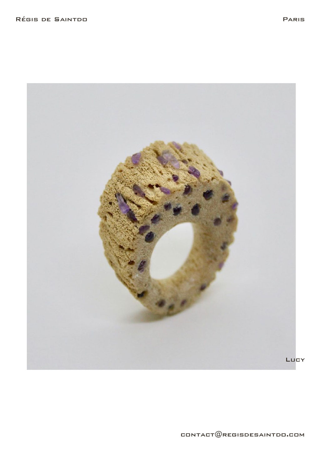 ©Régis de Saintdo-ring-bone-amethyst-hand made