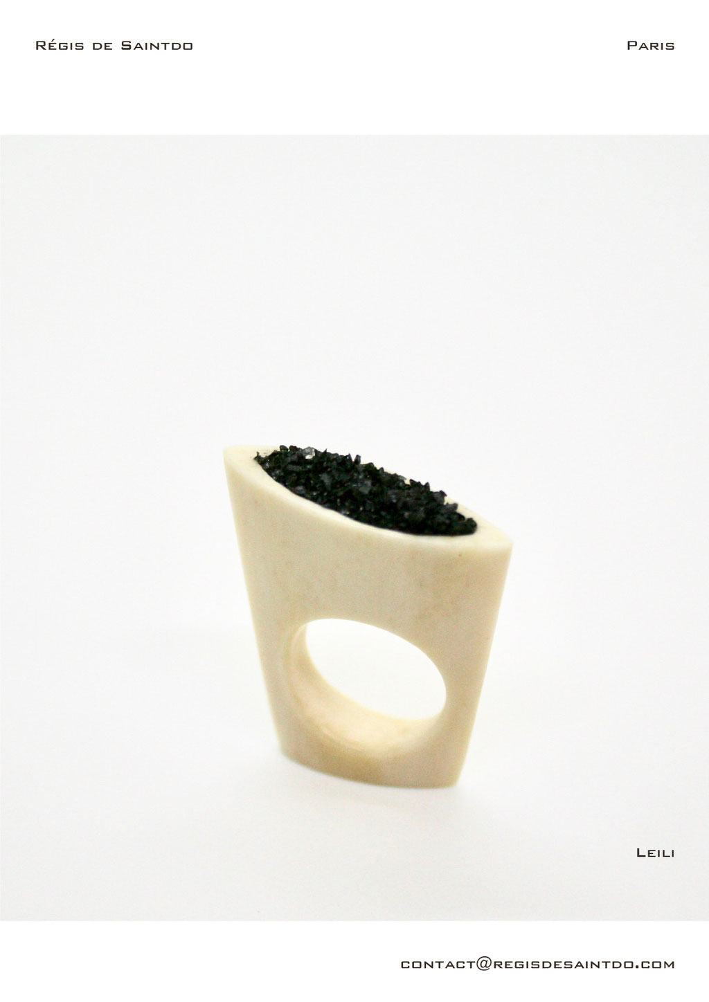 ©Régis de Saintdo-ring-bone-tinted glass-hand made