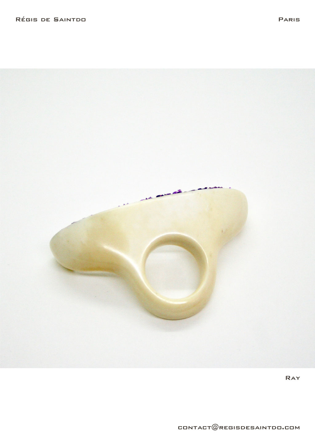 ©Régis de Saintdo-ring-bone-tinted glass-hand made