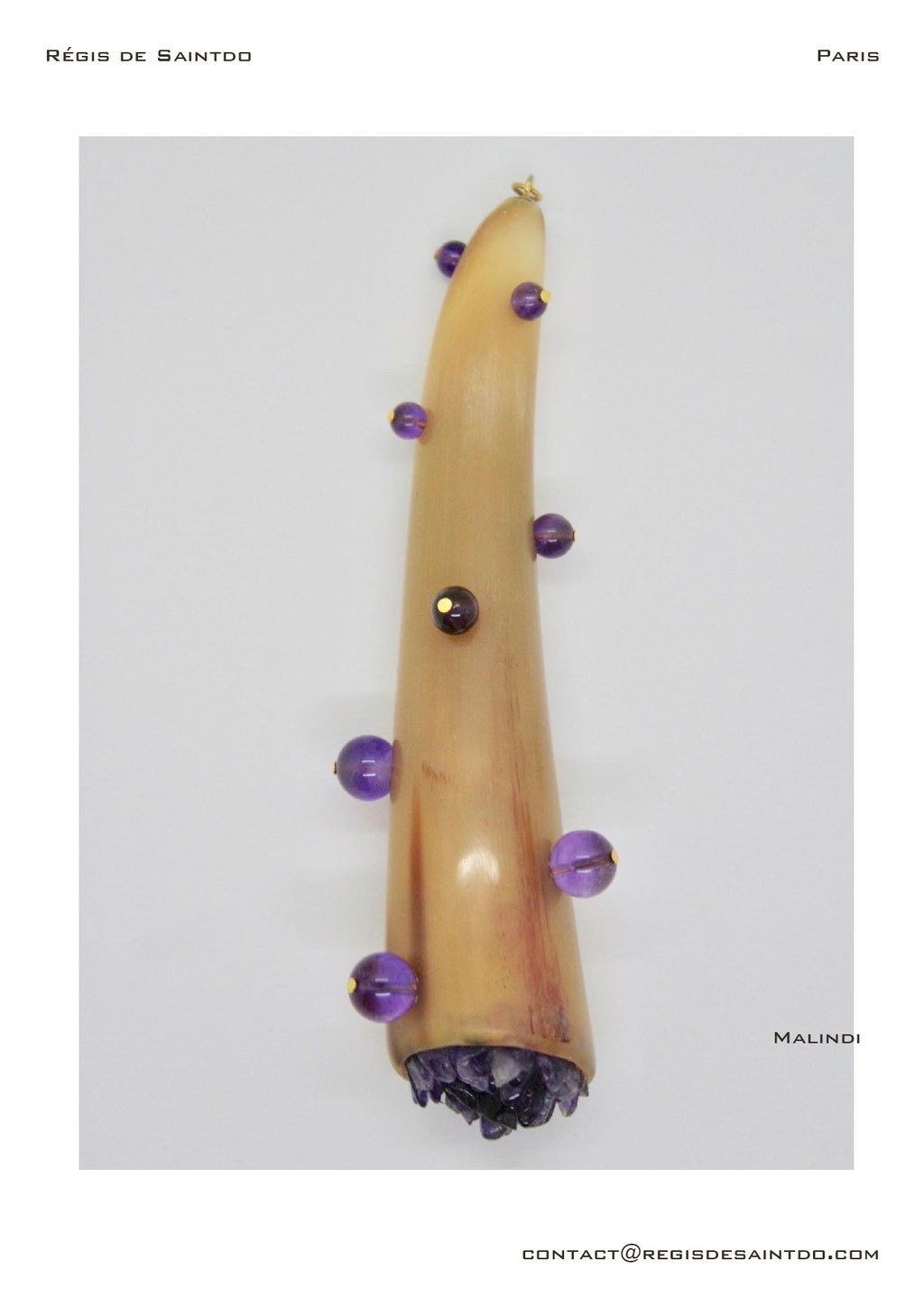 ©Régis de Saintdo-pendant-horn-amethyst-hand made