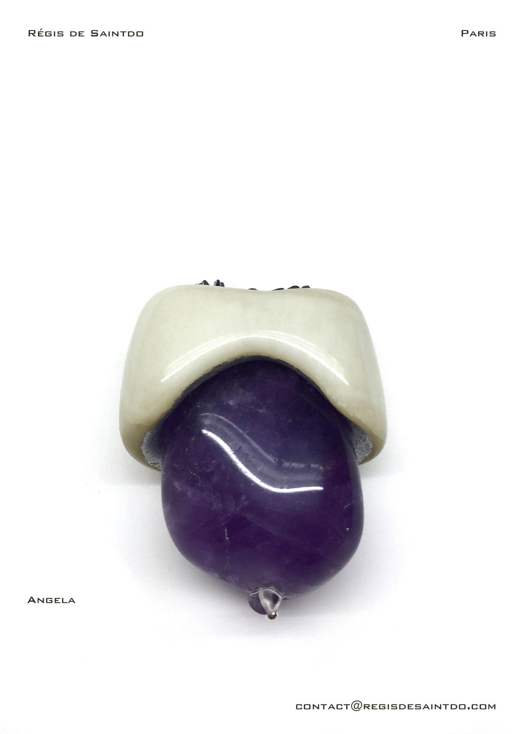 ©Régis de Saintdo-pendant-bone-amethyst-hand made