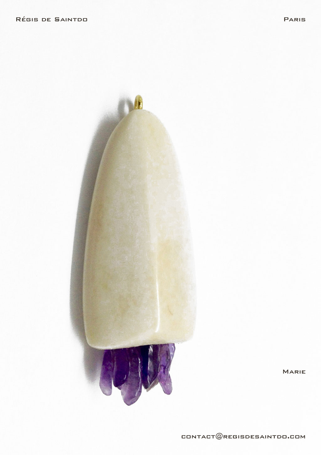 ©Régis de Saintdo-pendant-bone-amethyst-hand made