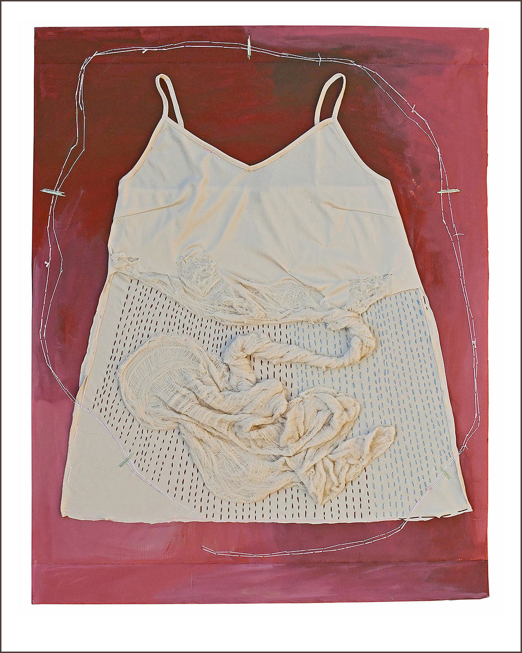 "ribbon of life", 2026, 85 cm x 67 cm x 4 cm