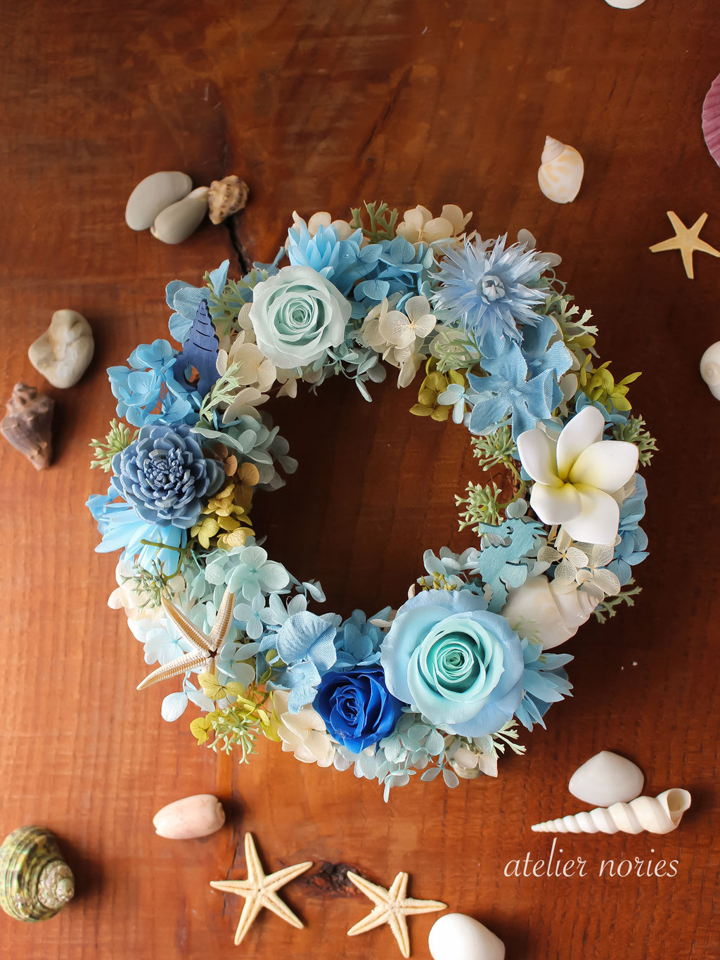 Wreath&Swag Blue リース・スワッグブルー系 - アトリエノリーズ Wreath&Swag Blue リース・スワッグブルー系 - アトリエノリーズ