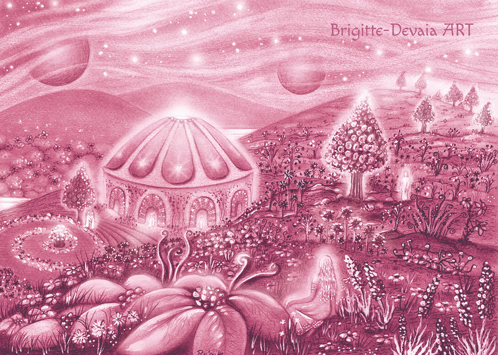 Brigitte-Devaia ART - Sternenwelt Jupiter (Zeichnung - Buchillustration)