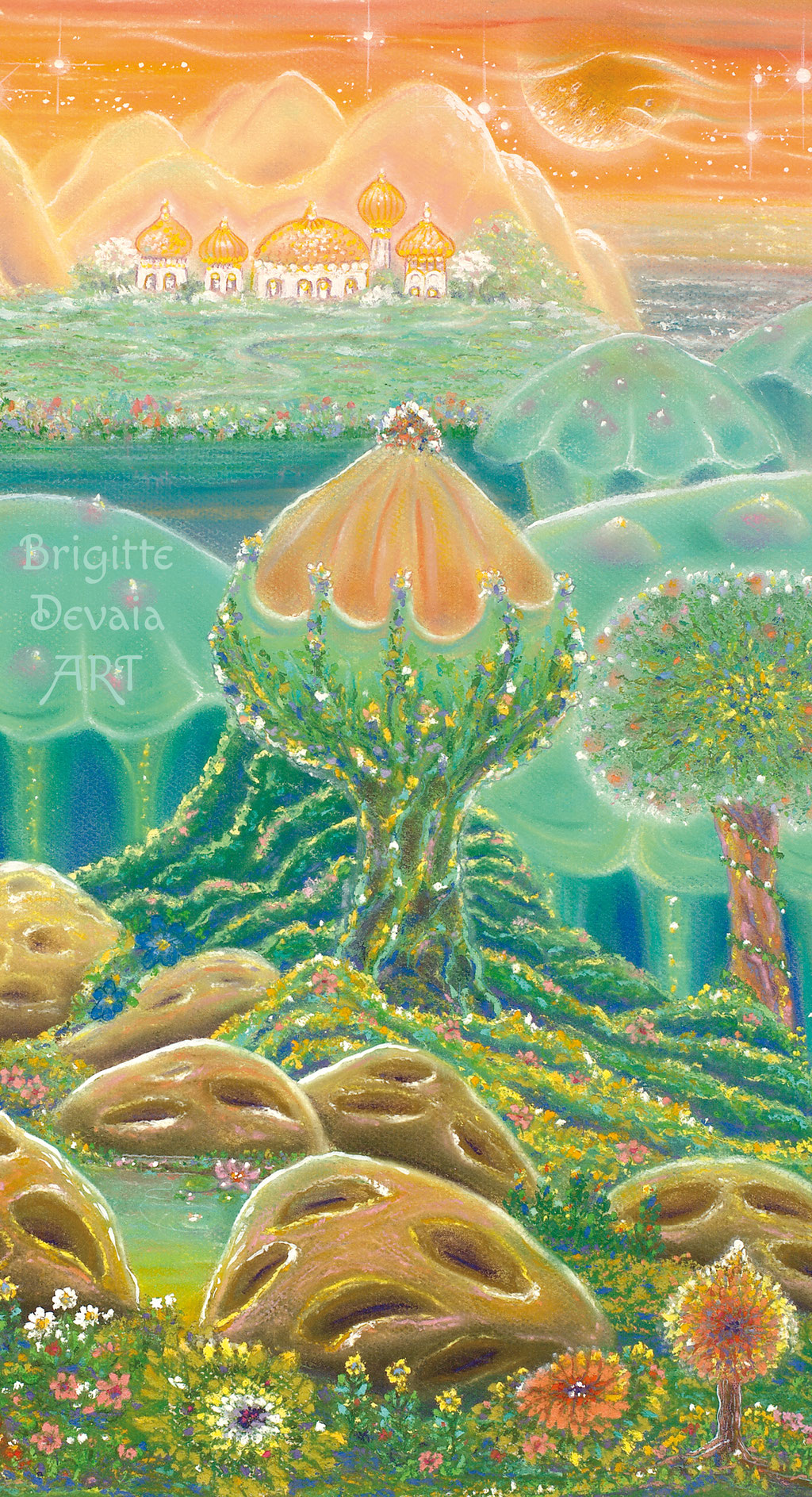 Brigitte-Devaia ART - Sternenwelt Venus - exotische Landschaft - Auschnitt Baum