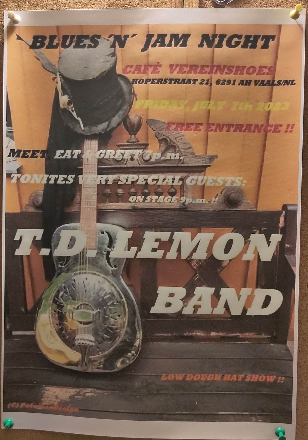 T.D. Lemon Band, Aachen - Plakat Vereinshoes