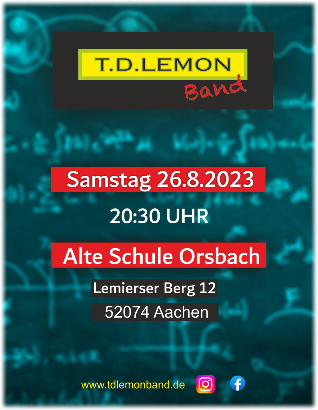 T.D. Lemon Band, Aachen - Plakat AC-Orsbach