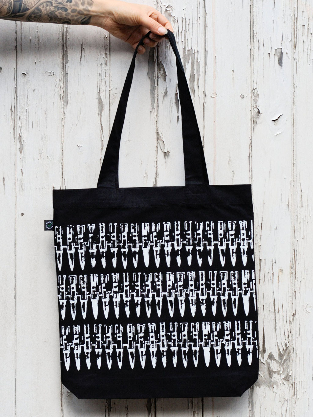 Zebraspider in the Punkrock-Shop! - bullets tote bag - Zebraspider Eco Anti-Fashion Blog