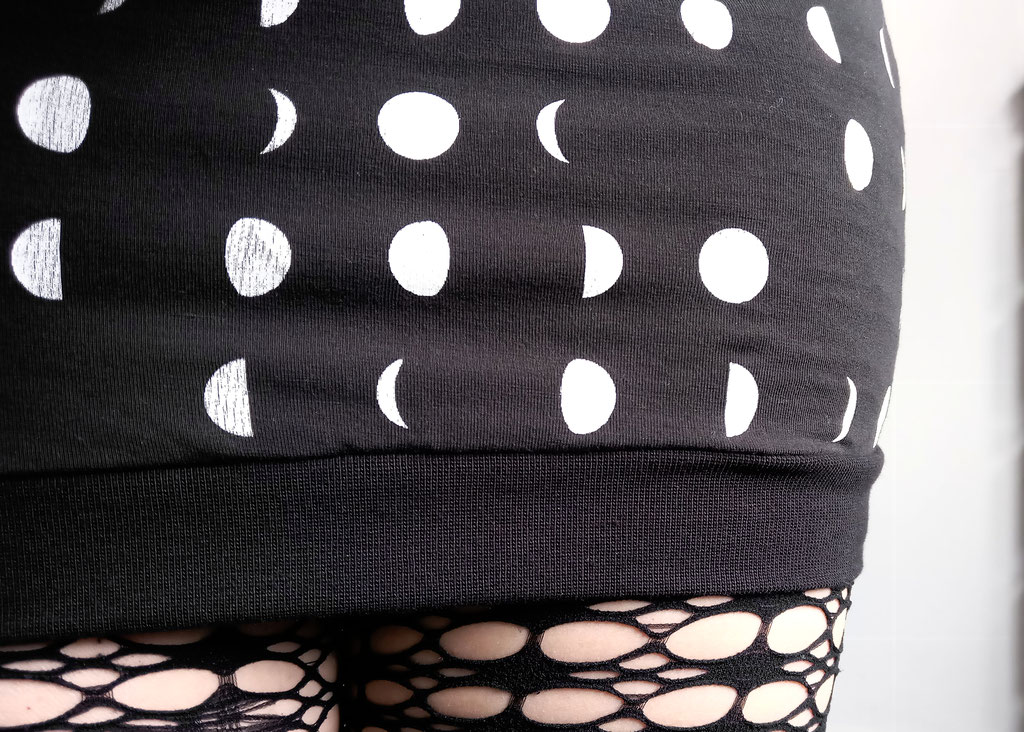 Moon Phases collection out now! - organic cotton tube skirt witchy goth - Zebraspider Eco Anti-Fashion