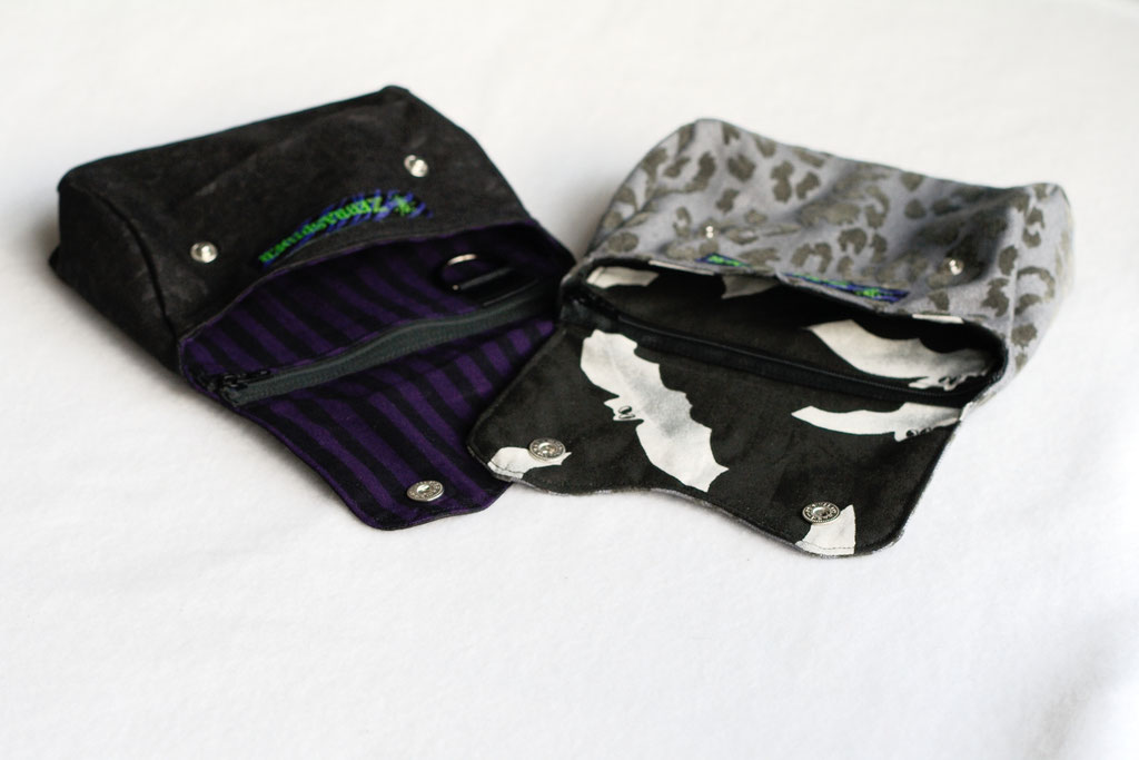 Kleine Rückschau - Gesammelte Aufträge - gefütterte Gürteltaschen - Zebraspider DIY Anti-Fashion Blog